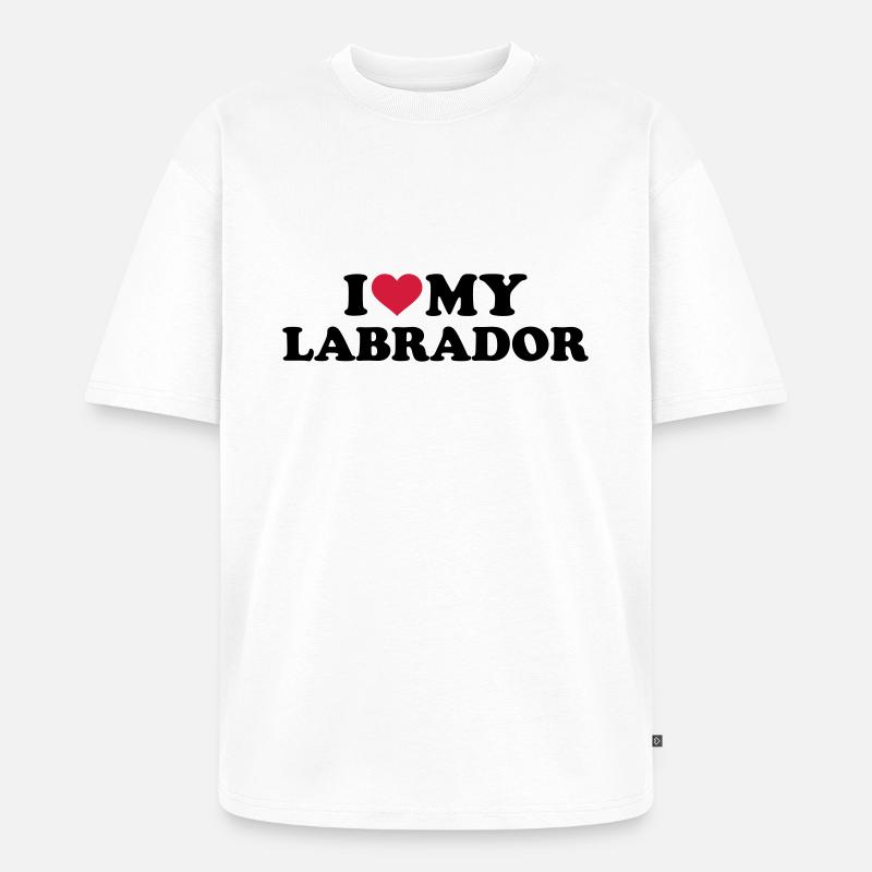 Labrador - Unisex Premium Oversized Bio T-Shirt - Weiß