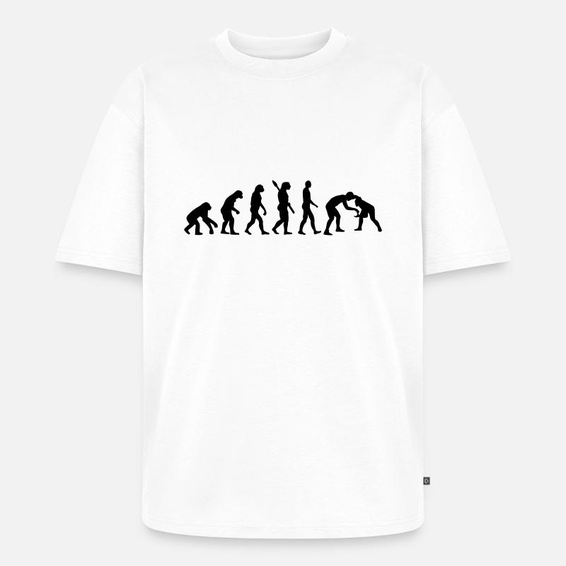 Évolution Lutte - T-shirt Premium bio oversize Unisexe - blanc