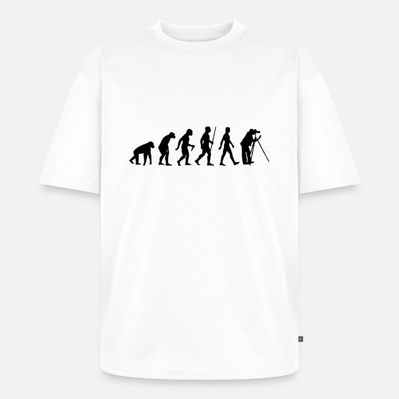Evolution Fotograf - Unisex Premium Oversized Bio T-Shirt - Weiß
