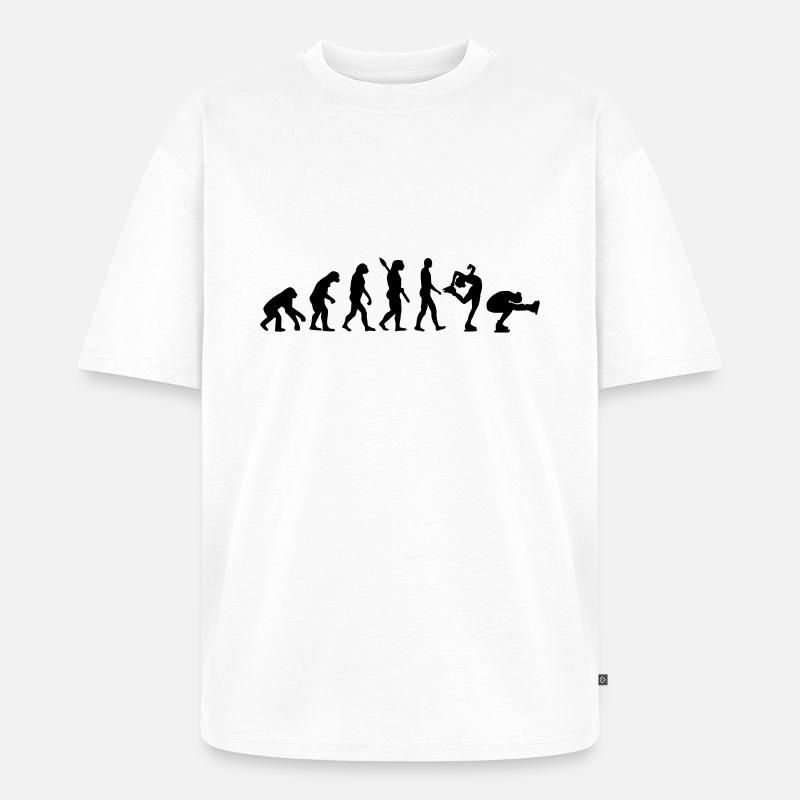 Evolution Eiskunstlauf - Unisex Premium Oversized Bio T-Shirt - Weiß