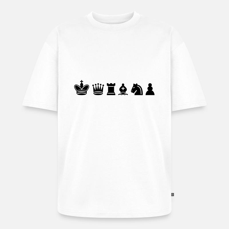 Schach - Unisex Premium Oversized Bio T-Shirt - Weiß