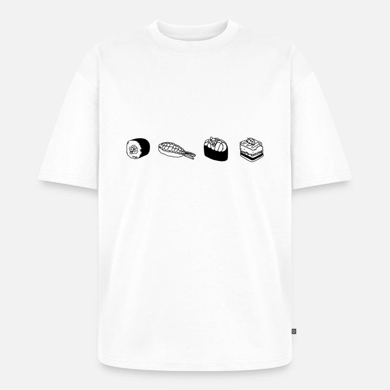 Sushi - Unisex Premium Oversized Bio T-Shirt - Weiß