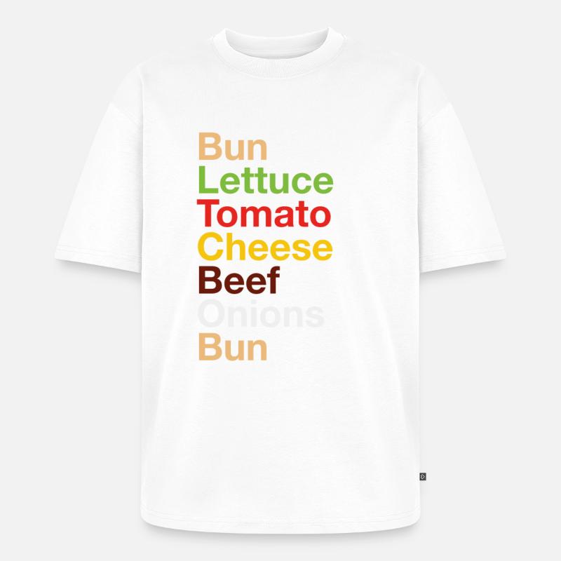 Cheeseburger - Unisex Premium Oversized Bio T-Shirt - Weiß