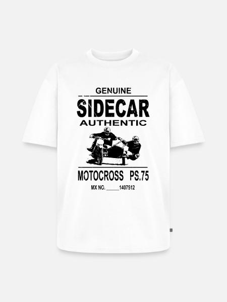 Sidecar Moto Cross - Unisex Premium Oversized Bio T-Shirt - Weiß