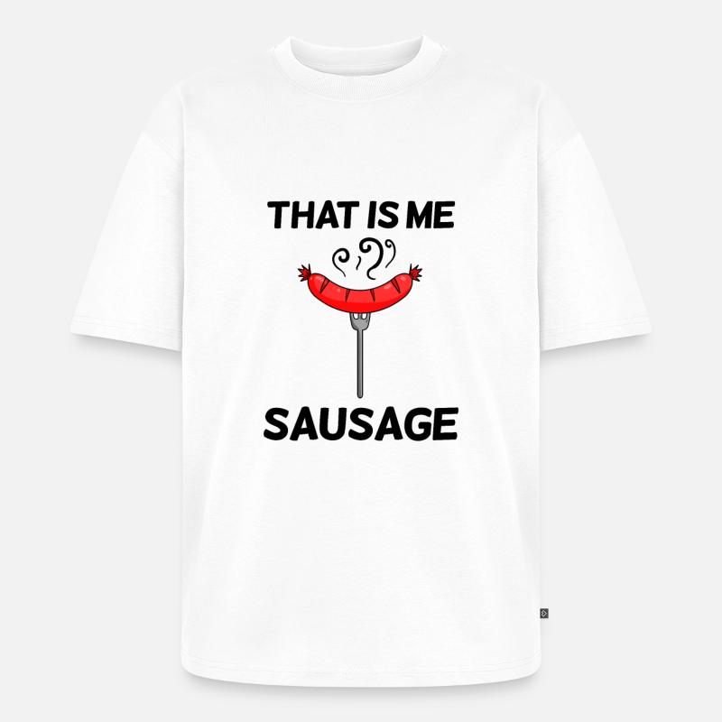 Wurst Spruch lustig - Unisex Premium Oversized Bio T-Shirt - Weiß