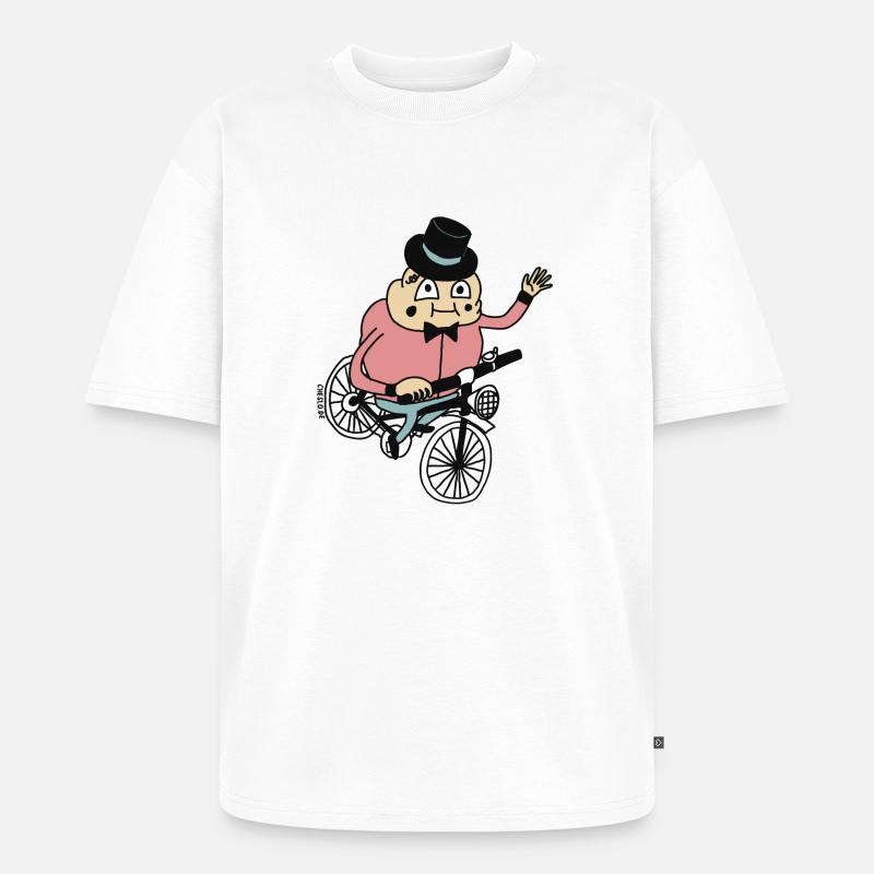 Biker by Cheslo - Unisex Premium Oversized Bio T-Shirt - Weiß