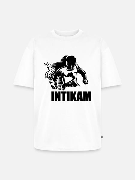 INTIKAM / RACHE - Unisex Premium Oversized Bio T-Shirt - Weiß