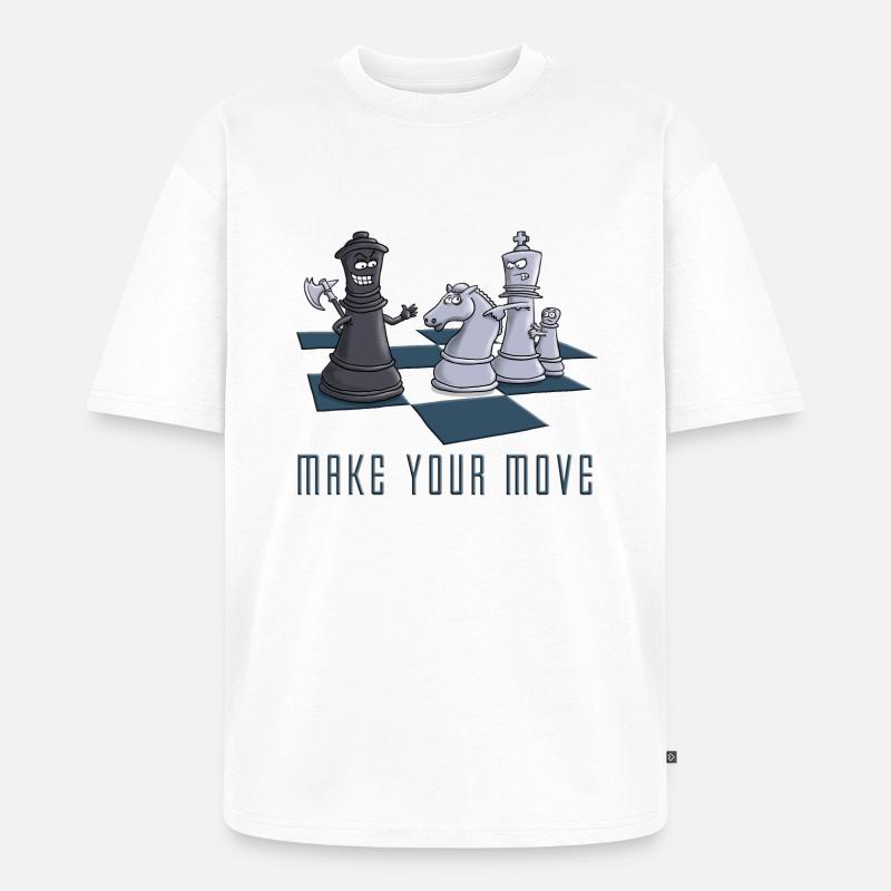 chess_make_your move_11_2016 - Unisex Premium Oversized Bio T-Shirt - Weiß