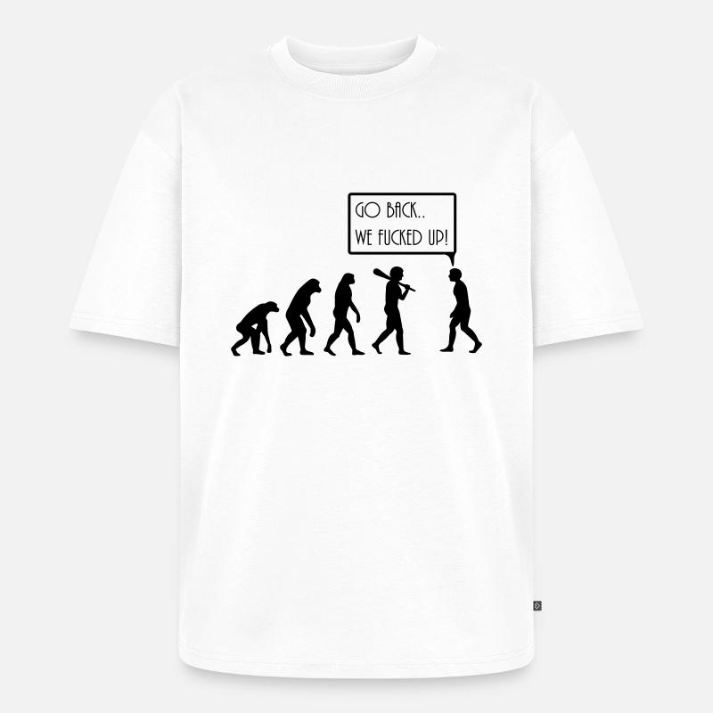 evolution - Unisex Premium Oversized Organic T-Shirt - white