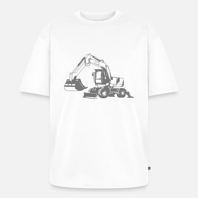 Mobilbagger 1 - Unisex Premium Oversized Bio T-Shirt - Weiß