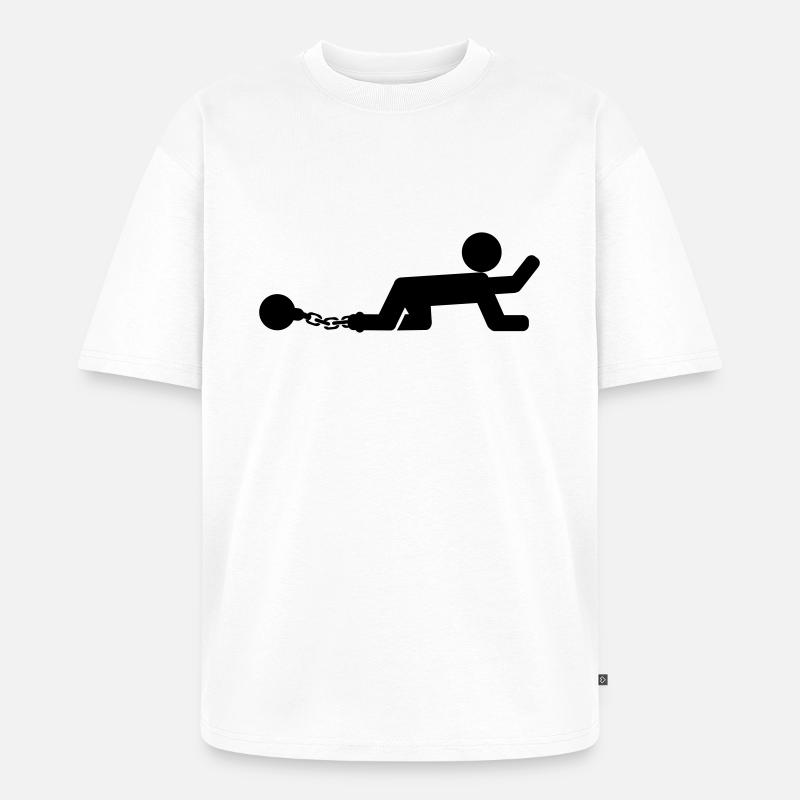 Chained Man - Unisex Premium Oversized Bio T-Shirt - Weiß