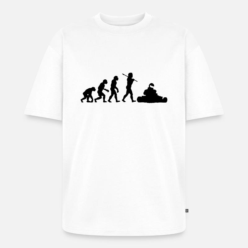 Karting Evolution - T-shirt Premium bio oversize Unisexe - blanc