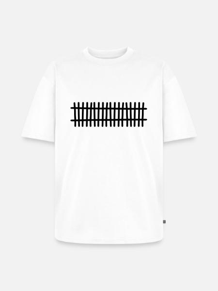 Clôture - T-shirt Premium bio oversize Unisexe - blanc