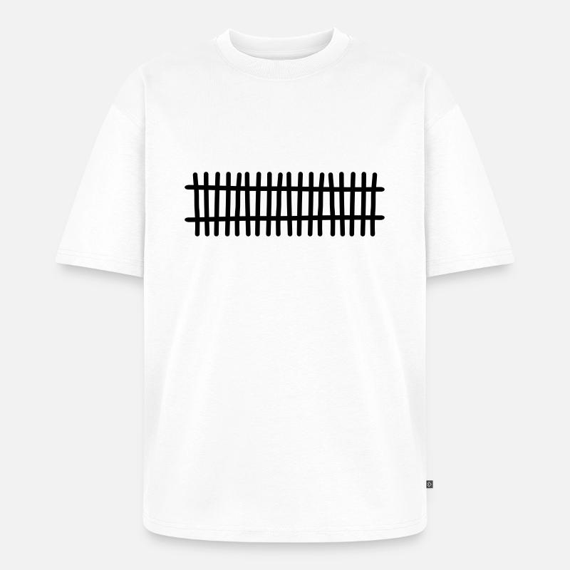 Clôture - T-shirt Premium bio oversize Unisexe - blanc