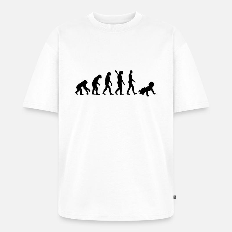 Évolution Bébé - T-shirt Premium bio oversize Unisexe - blanc