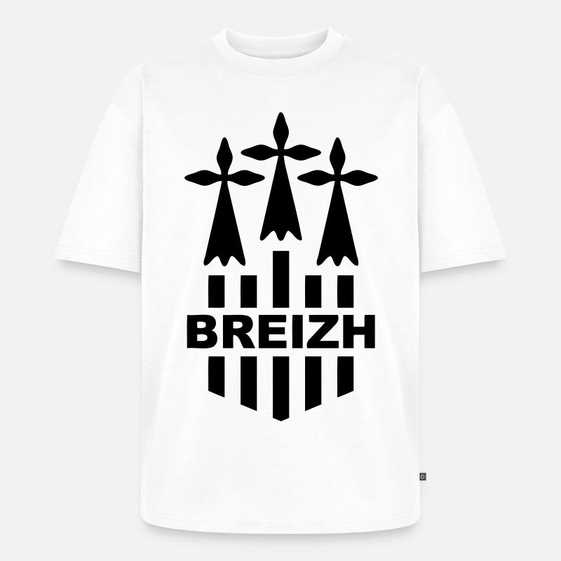 Breizh logo 2 - Unisex Premium Oversized Bio T-Shirt - Weiß