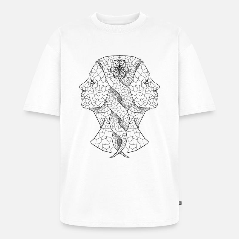 Zwillinge - Unisex Premium Oversized Bio T-Shirt - Weiß