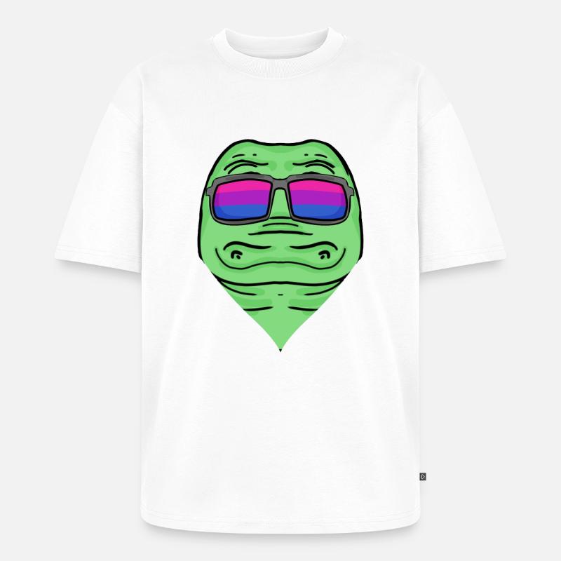 Bisexuell Krokodil Geschenk - Unisex Premium Oversized Bio T-Shirt - Weiß