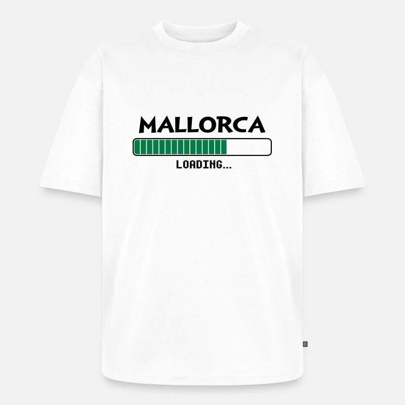 Mallorca loading loading bar - Unisex Premium Oversized Organic T-Shirt - white