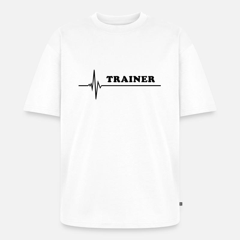 Puls - Trainer - Unisex Premium Oversized Bio T-Shirt - Weiß