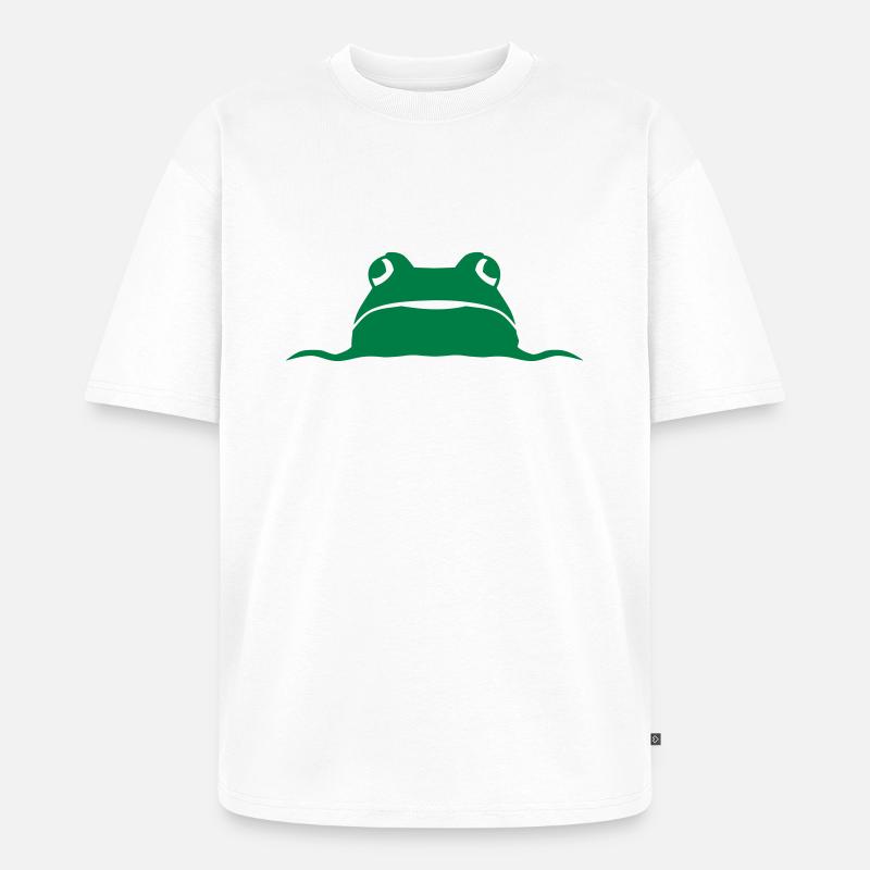 Frosch - Unisex Premium Oversized Bio T-Shirt - Weiß
