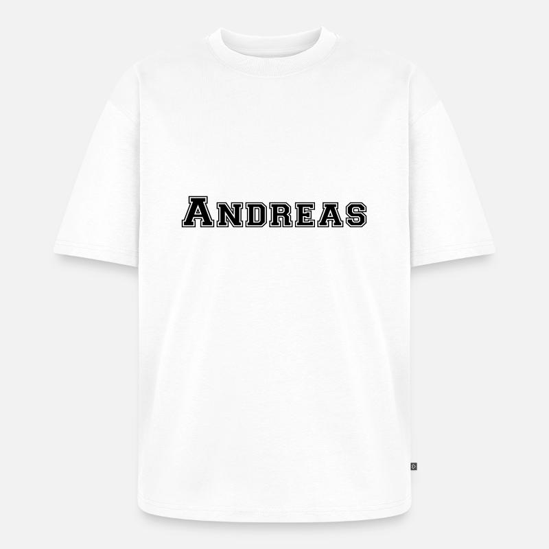 andreas - Unisex Premium Oversized Bio T-Shirt - Weiß