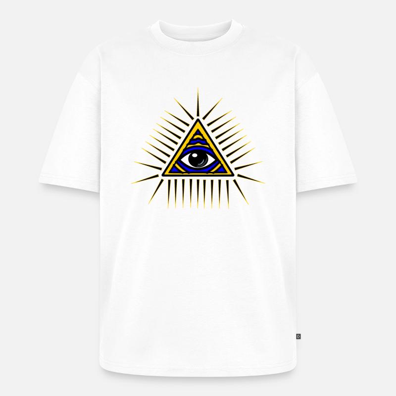 Illuminati Geschenk Idee - Unisex Premium Oversized Bio T-Shirt - Weiß