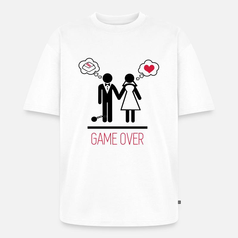 game over 3 - 2 - T-shirt Premium bio oversize Unisexe - blanc