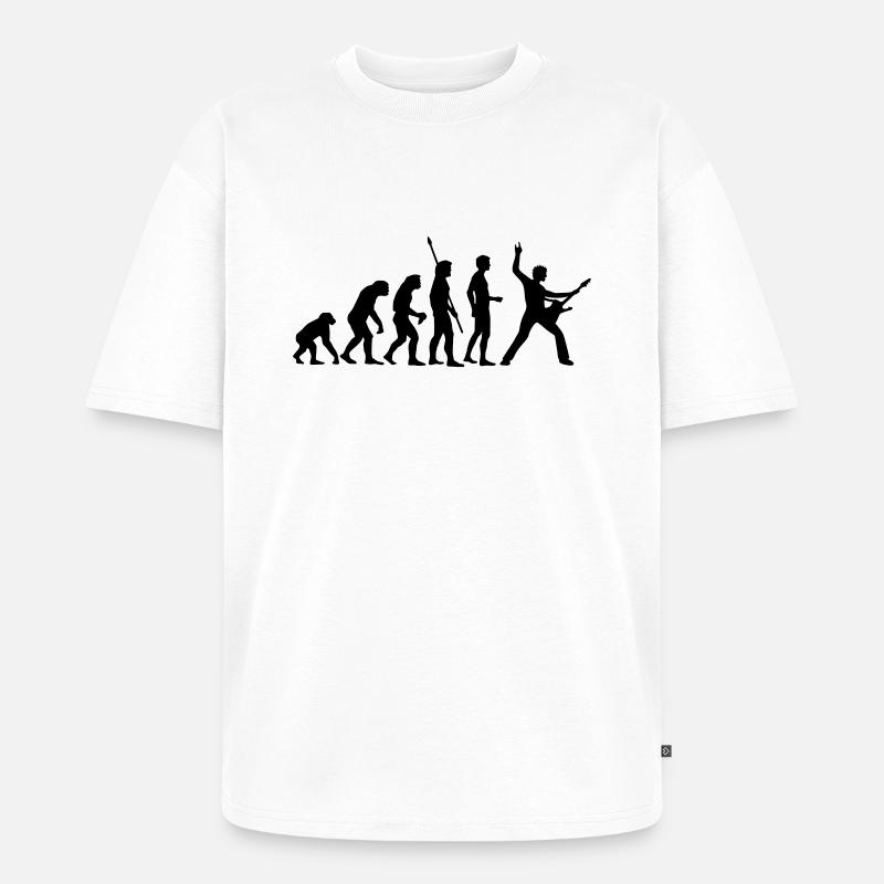 evolution_rocks_b_1c - Unisex Premium Oversized Bio T-Shirt - Weiß
