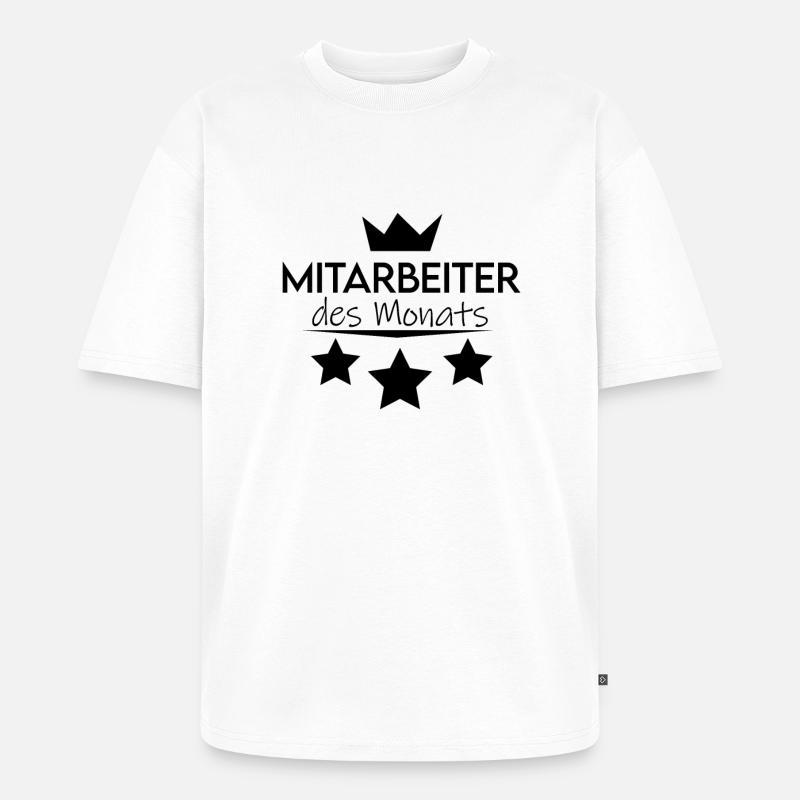 Mitarbeiter - Unisex Premium Oversized Bio T-Shirt - Weiß