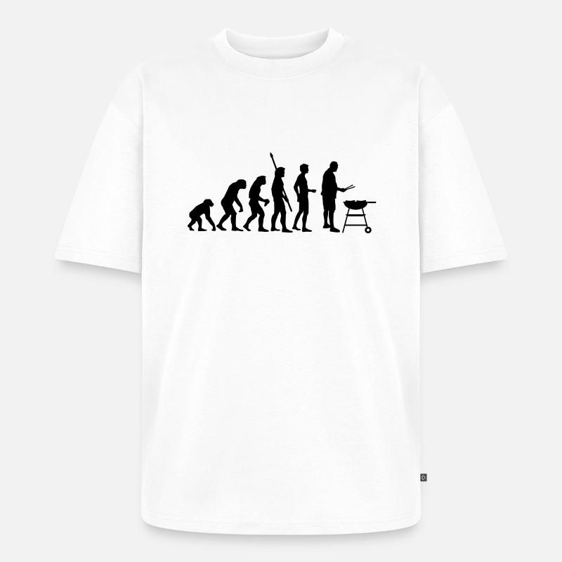 evolution_grill - T-shirt Premium bio oversize Unisexe - blanc