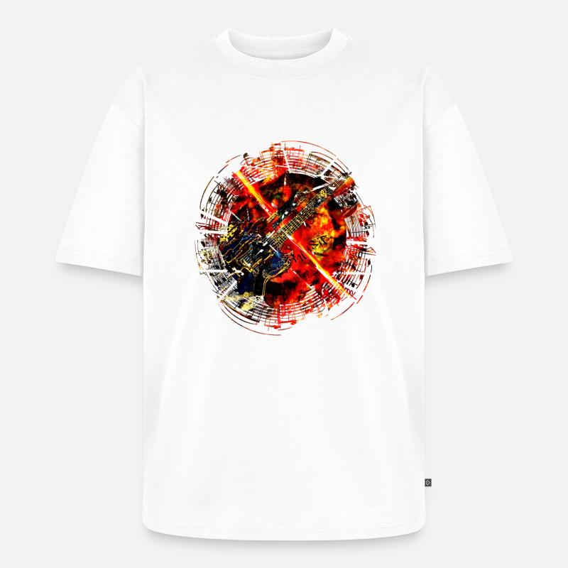 Musicsplosion - Unisex Premium Oversized Bio T-Shirt - Weiß