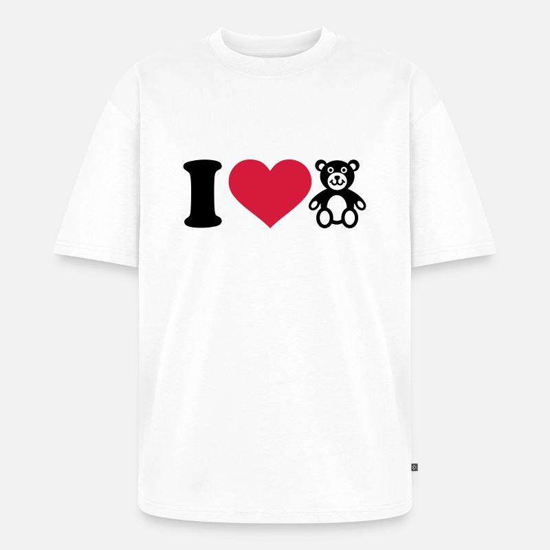 Teddy - Unisex Premium Oversized Bio T-Shirt - Weiß