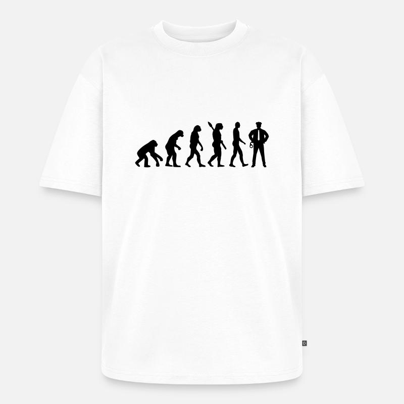 Polizei - Unisex Premium Oversized Bio T-Shirt - Weiß