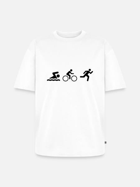 Triatlon_v9 - Unisex Premium Oversized Bio T-Shirt - Weiß