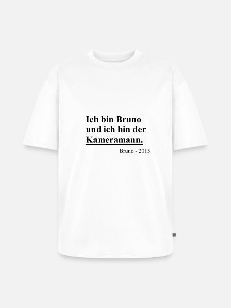 Bruno der Kameramann - Unisex Premium Oversized Bio T-Shirt - Weiß