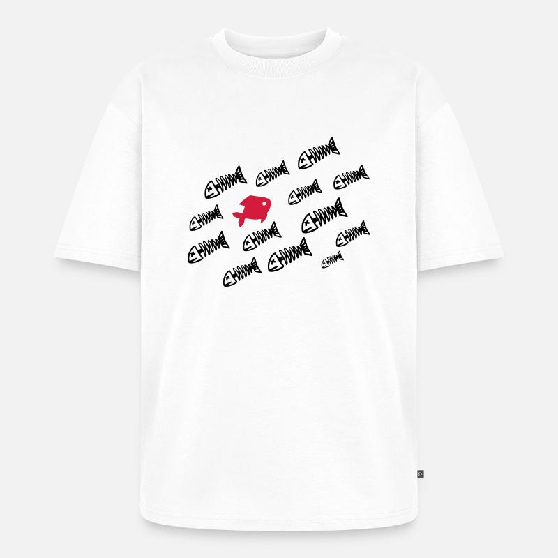 Deadfish - Unisex Premium Oversized Bio T-Shirt - Weiß