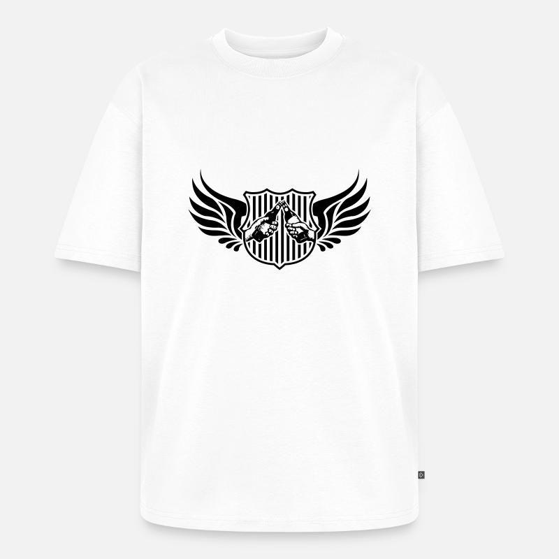 Drinking Team Logo - Unisex Premium Oversized Bio T-Shirt - Weiß