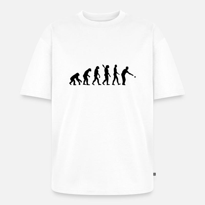 Pétanque Évolution - T-shirt Premium bio oversize Unisexe - blanc