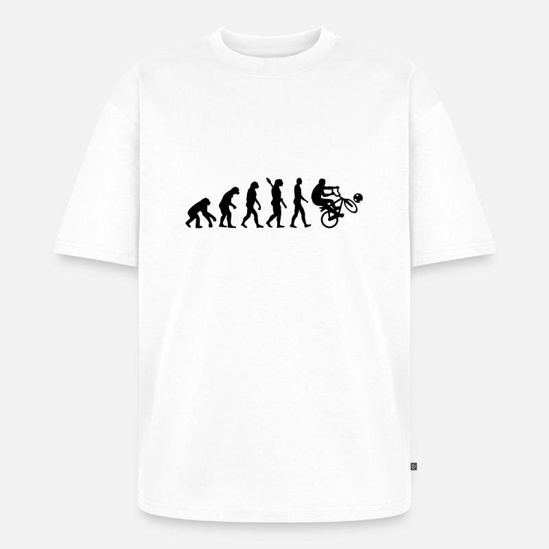 Evolution Cycle ball - Unisex Premium Oversized Organic T-Shirt - white