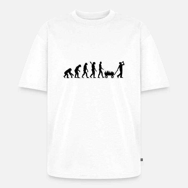 Evolution Alcohol - Unisex Premium Oversized Organic T-Shirt - white
