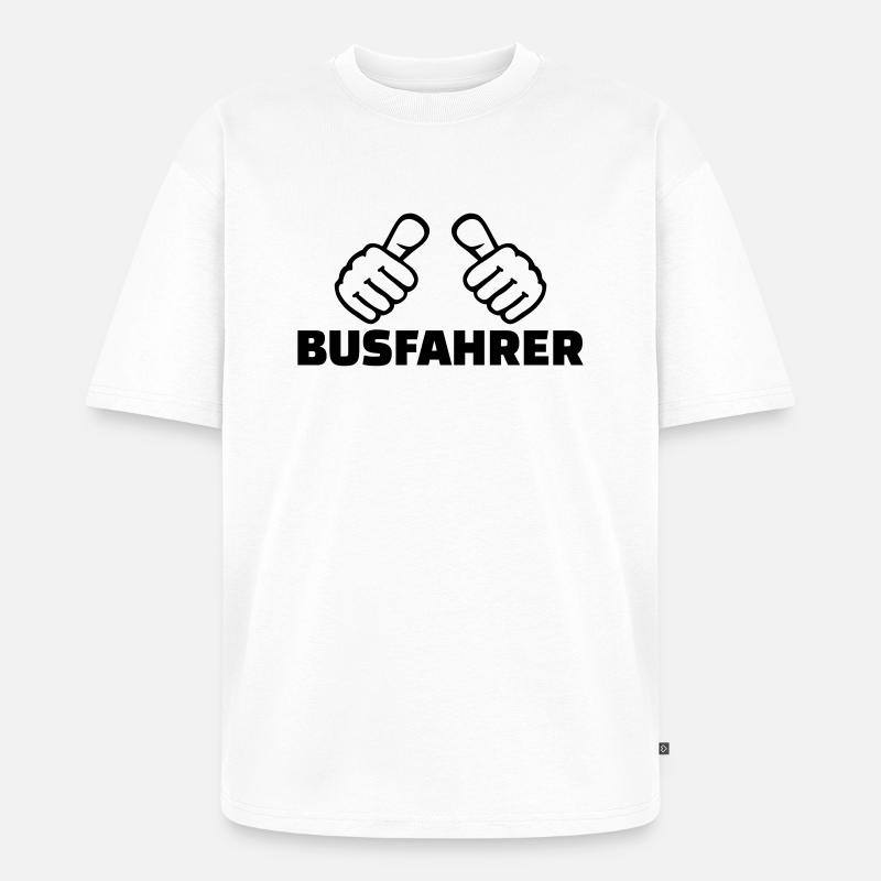 Busfahrer - Unisex Premium Oversized Bio T-Shirt - Weiß