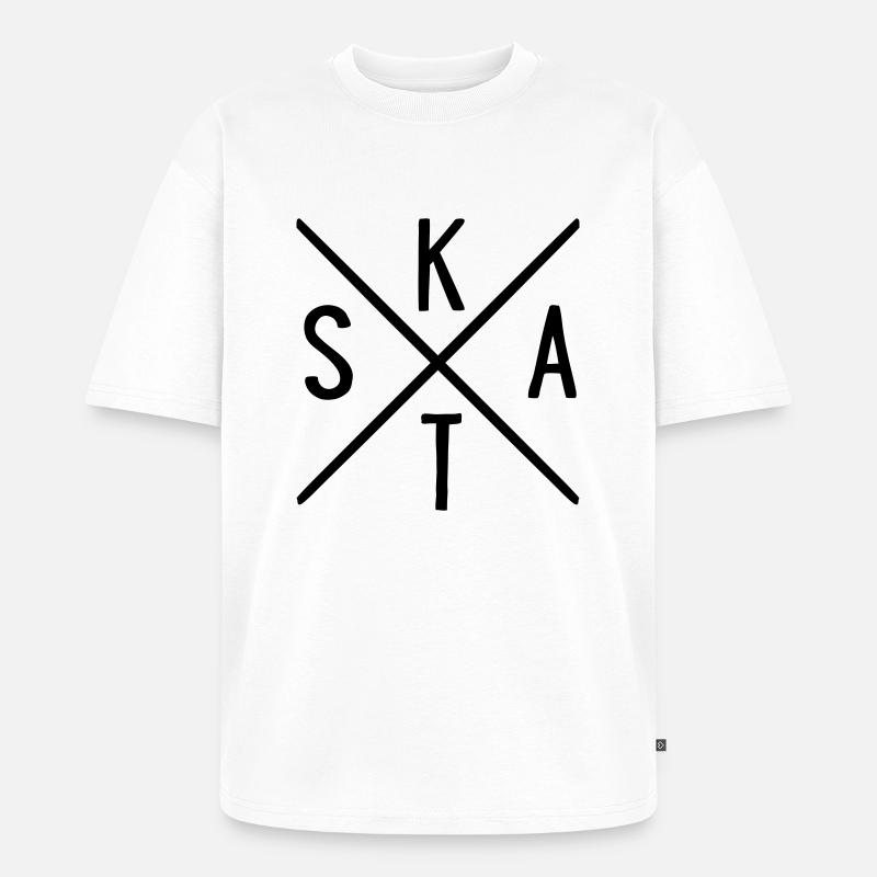 SKAT - Unisex Premium Oversized Bio T-Shirt - Weiß