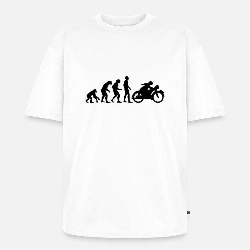 motor evolutionary 1 - Unisex Premium Oversized Organic T-Shirt - white
