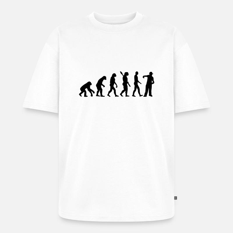 Evolution Rapper - Unisex Premium Oversized Organic T-Shirt - white
