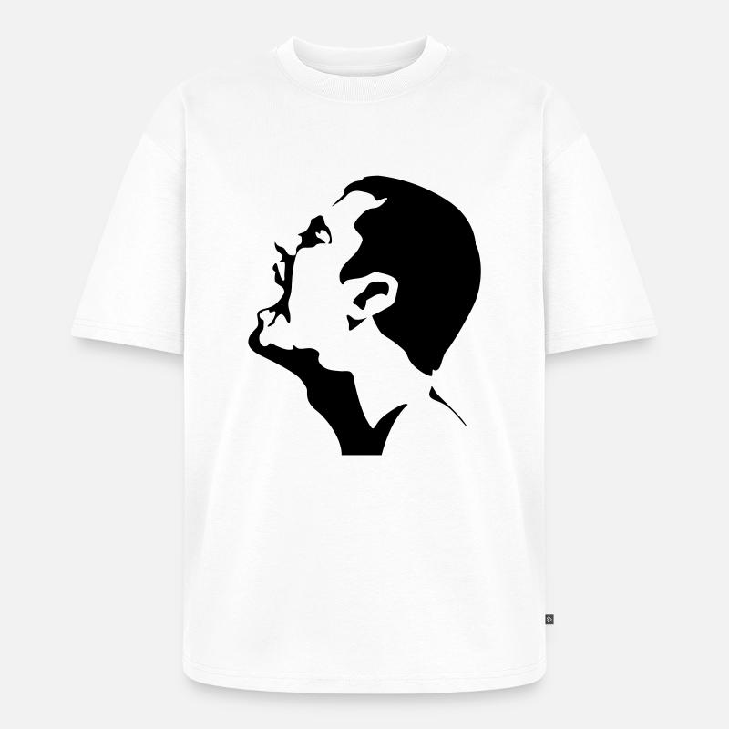 Ein schreiender Mann - Unisex Premium Oversized Bio T-Shirt - Weiß