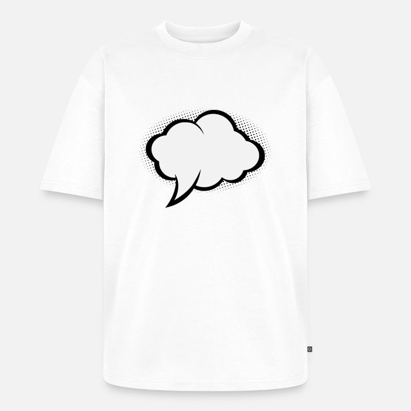 Comic Sprechblase - Unisex Premium Oversized Bio T-Shirt - Weiß