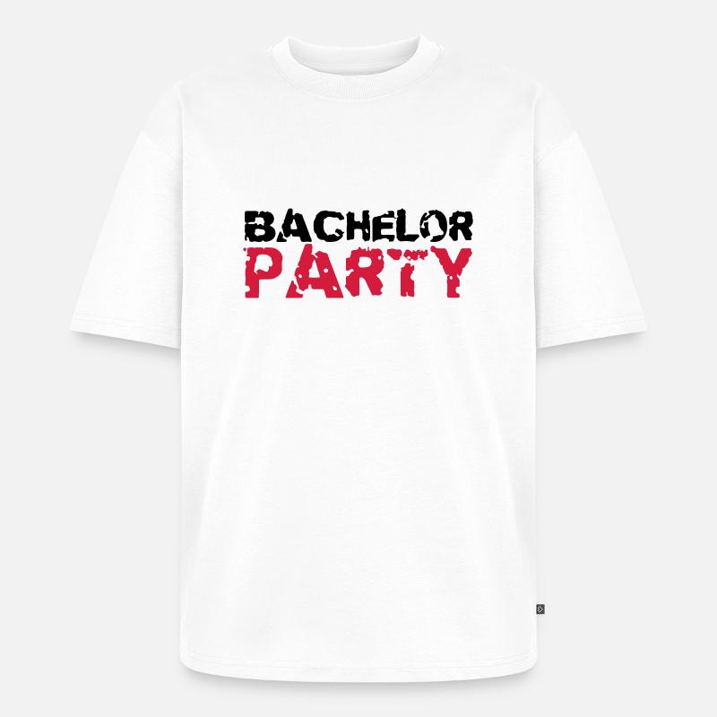 Bachelor Party Stempel Design - Unisex Premium Oversized Bio T-Shirt - Weiß