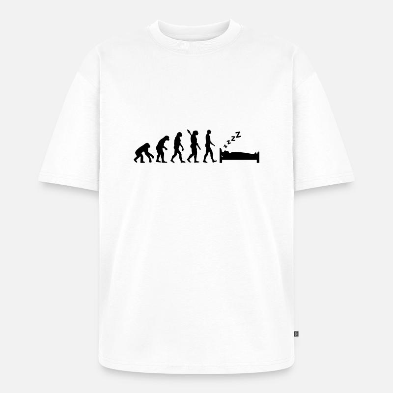 Evolution Dormir - T-shirt Premium bio oversize Unisexe - blanc