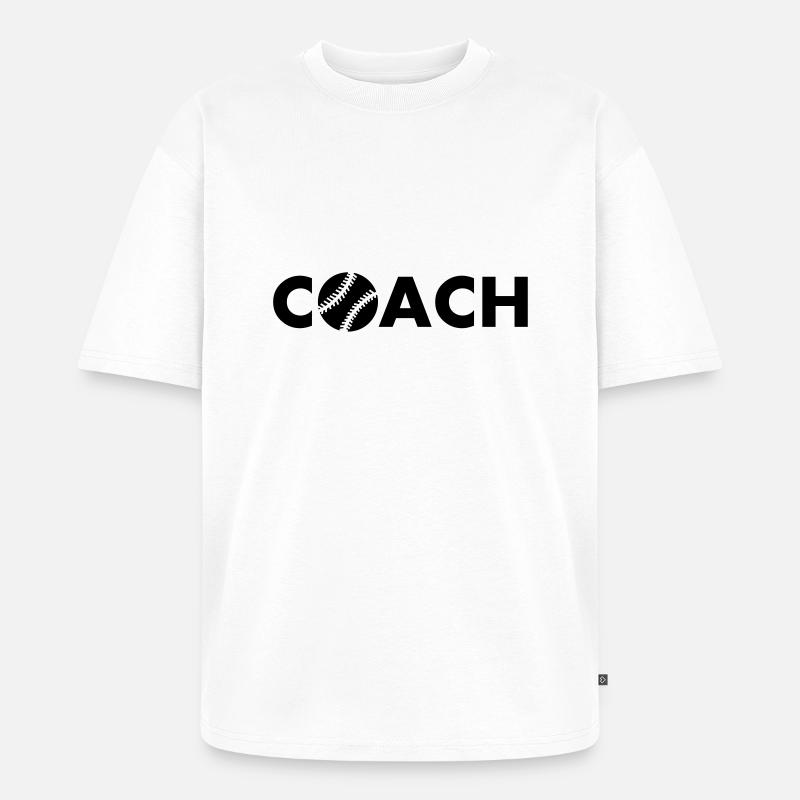 baseball coach - Unisex Premium Oversized Bio T-Shirt - Weiß
